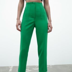 Zara Green High-Waisted Pantsuit